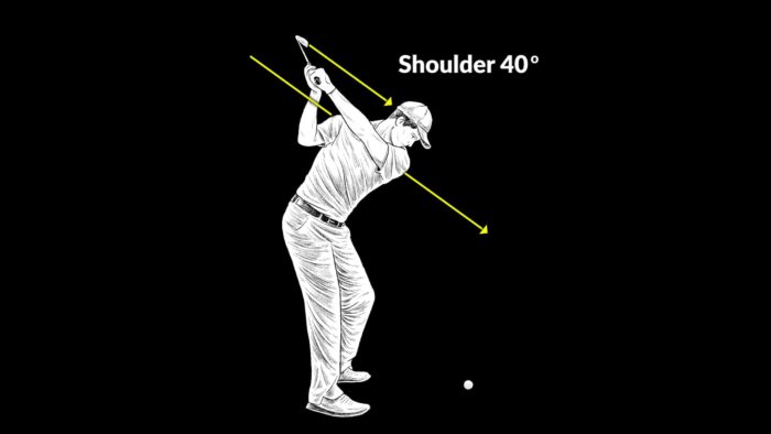 P4 – Top of Swing – PGA Tour Average Model – (Down the Line)